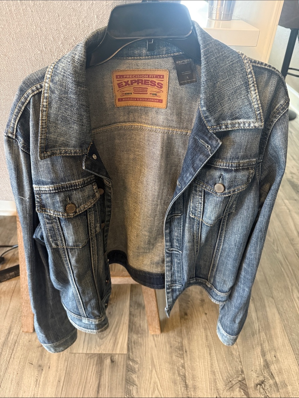 Express Blue Washed Denim Jacket